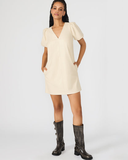 TILLY Bone Short-Sleeved Faux Leather Women's Dress - Steve Madden