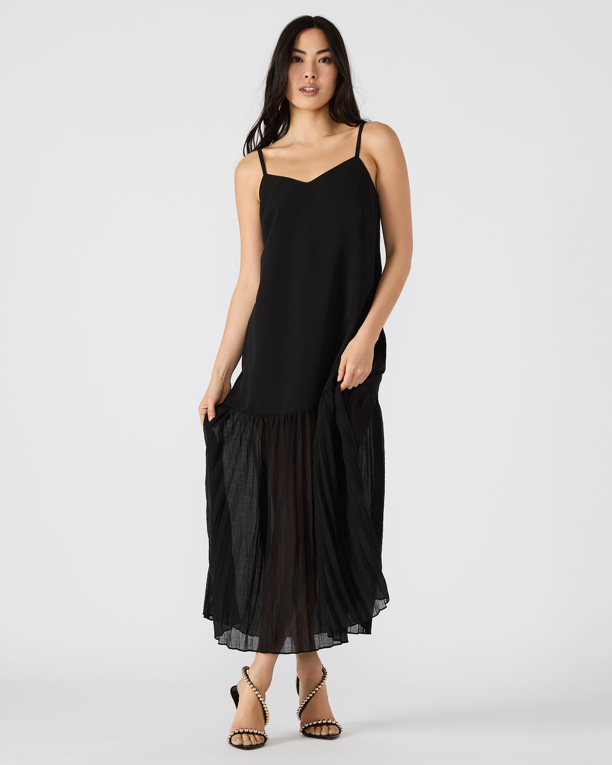 EMBER Black Flowy Sheer Maxi Women's Dress - Steve Madden