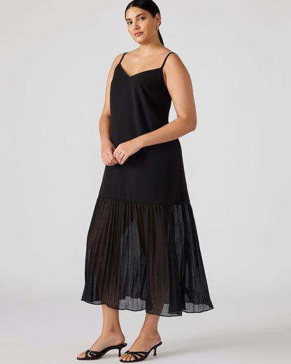 EMBER Black Flowy Sheer Maxi Women's Dress - Steve Madden