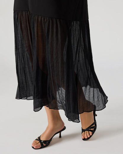 EMBER Black Flowy Sheer Maxi Women's Dress - Steve Madden