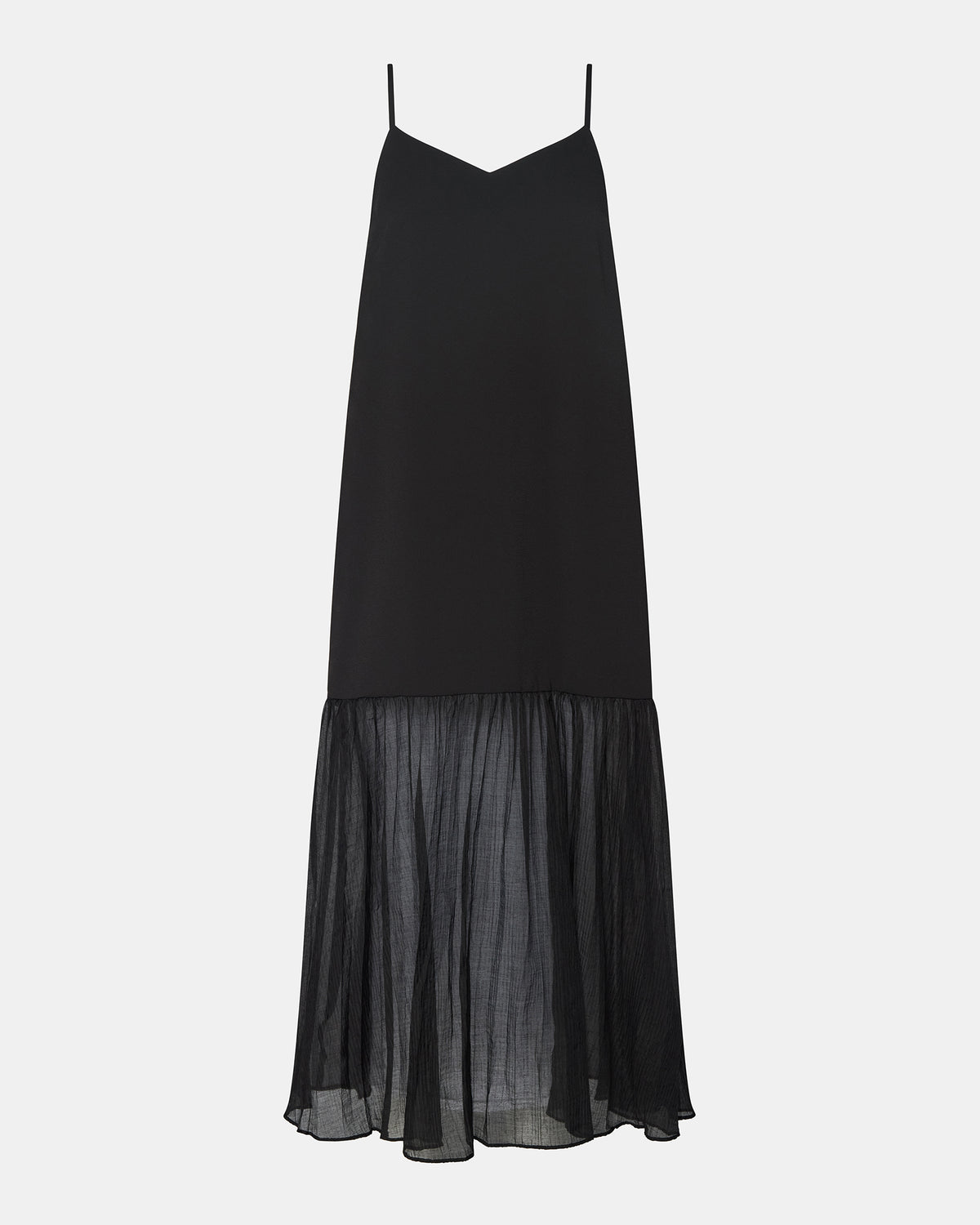 EMBER Black Flowy Sheer Maxi Women's Dress - Steve Madden