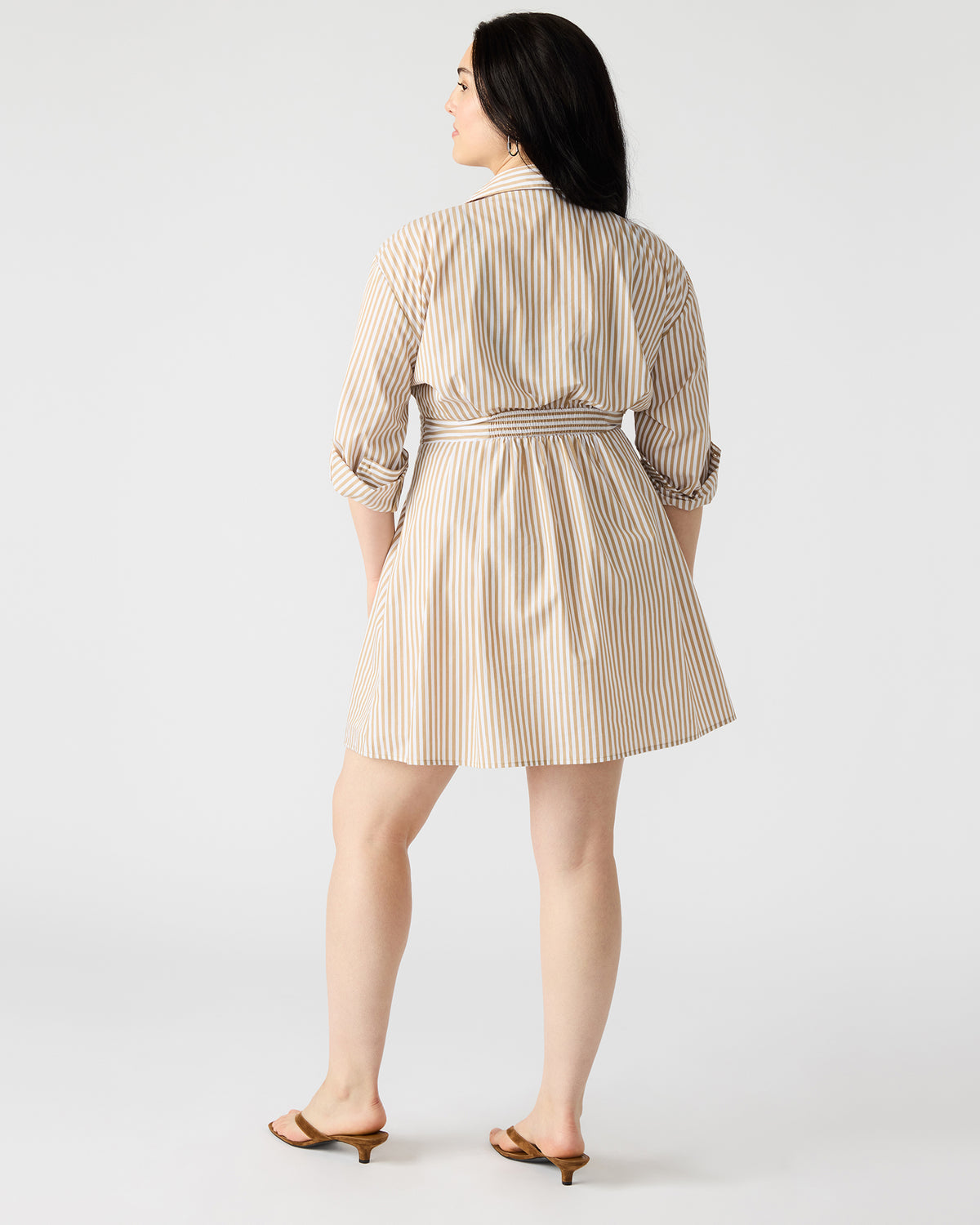 ARIA Taupe Women's Button-Up Mini Dress - Steve Madden