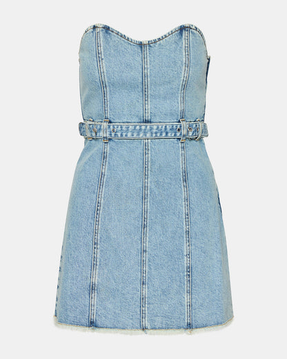 MATILDA Strapless Denim Mini Women's Dress - Steve Madden