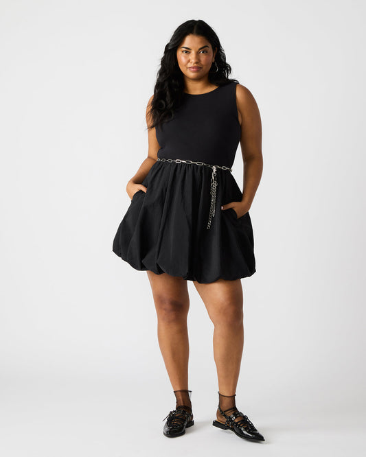 PALERMO Black Women's Mini Bubble-Hem Dress - Steve Madden
