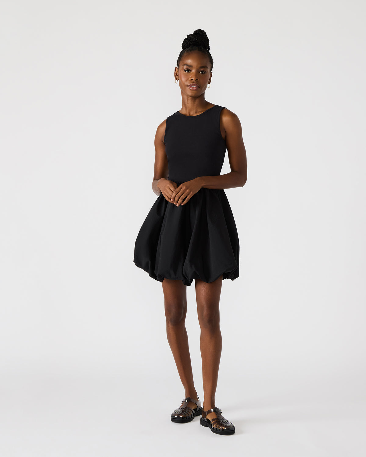 PALERMO Black Women's Mini Bubble-Hem Dress - Steve Madden