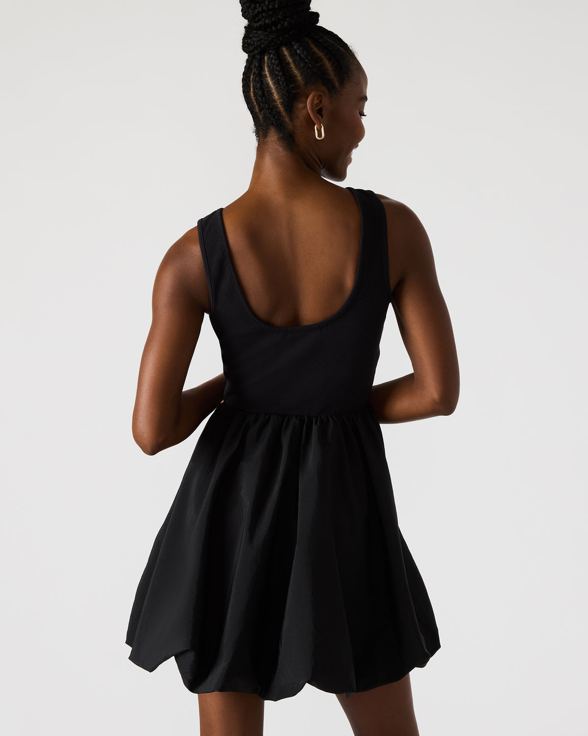 PALERMO Black Women's Mini Bubble-Hem Dress - Steve Madden
