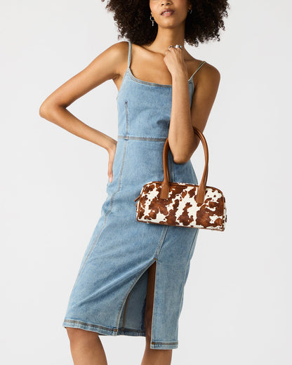 GISELLE Denim Midi Women's Dress with Slit - Steve Madden