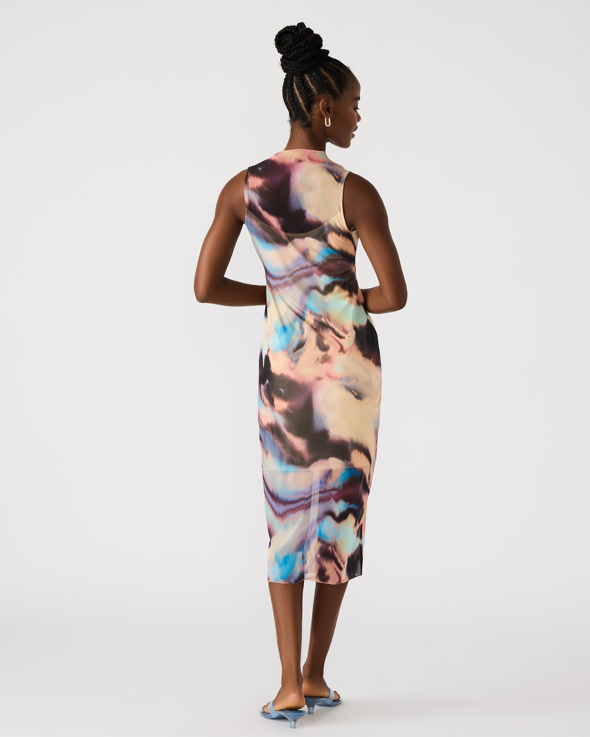 SIDRA Multi Women's Sleeveless Tie-Dye Midi Dress - Steve Madden