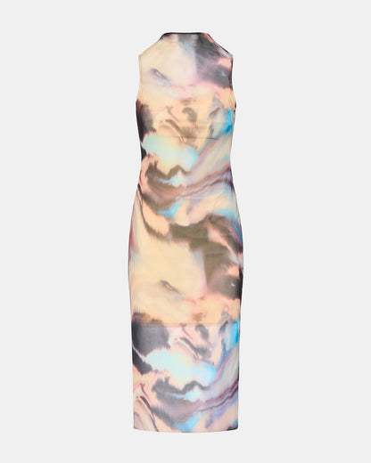 SIDRA Multi Women's Sleeveless Tie-Dye Midi Dress - Steve Madden