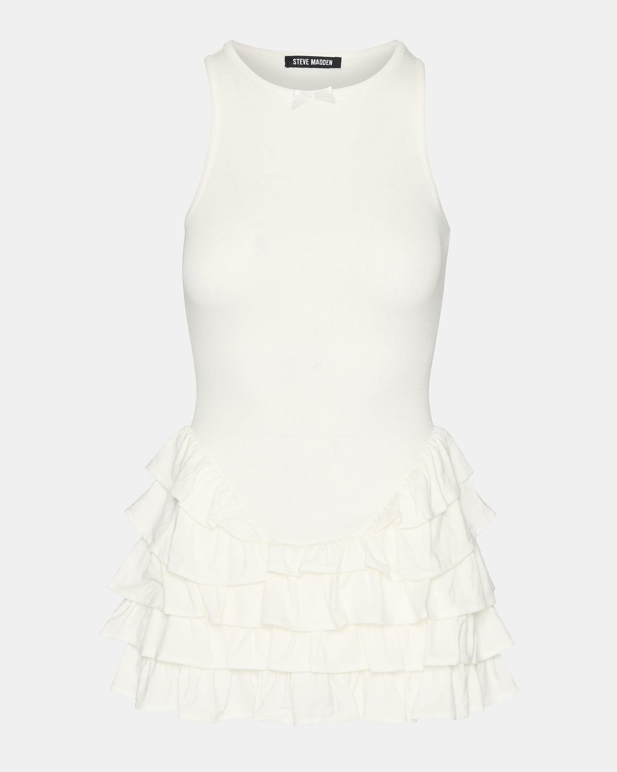 CLEA White Ruffled Mini Women's Dress - Steve Madden