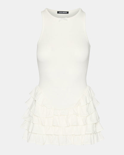 CLEA White Ruffled Mini Women's Dress - Steve Madden