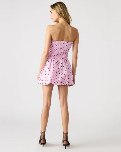 GIGI Pink Women's Strapless Mini Bubble-Hem Dress - Steve Madden