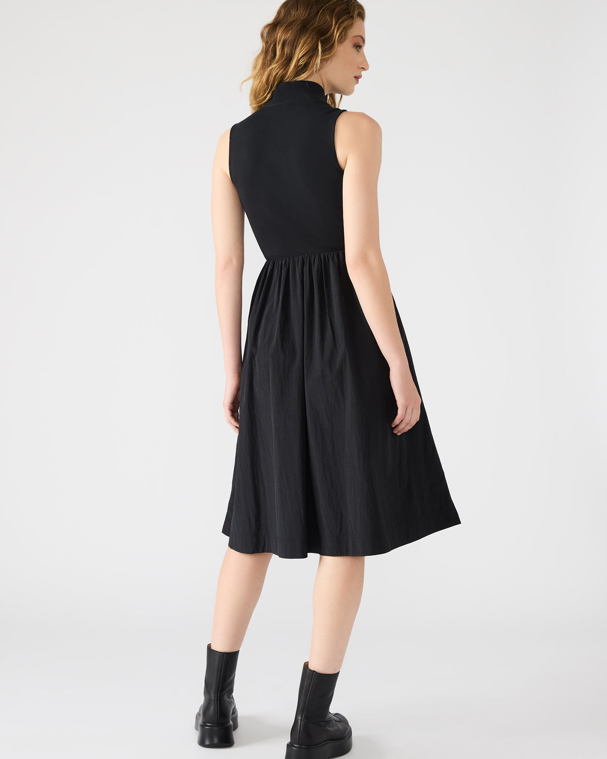BERLIN White Women's Mock Neck Midi Dress - Steve Madden