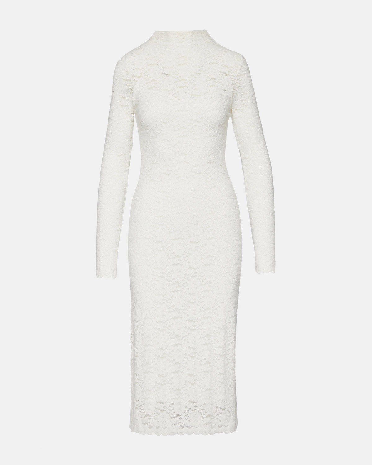 VIVIENNE Ivory Lace Women's Mock Neck Midi Dress - Steve Madden