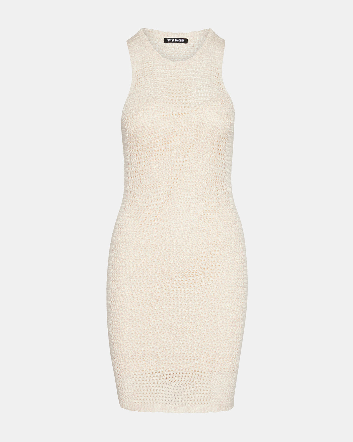 RONNIE Dress Beige | Women's Mini Crochet Sweater Dress - Steve Madden