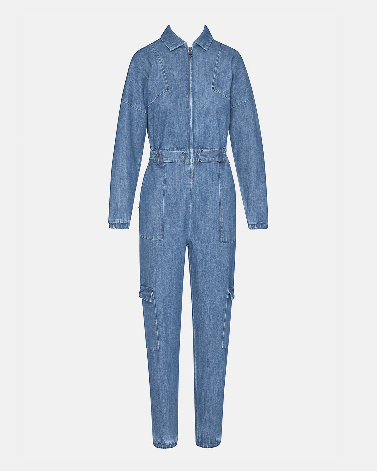 TRISTA Denim Women's Long-Sleeved Jumpsuit - Steve Madden