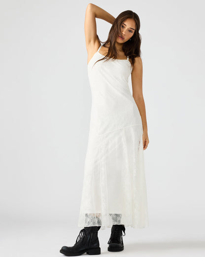 VEERA White Maxi Lace Flowy Women's Dress - Steve Madden