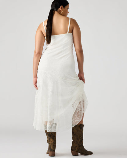 VEERA White Maxi Lace Flowy Women's Dress - Steve Madden