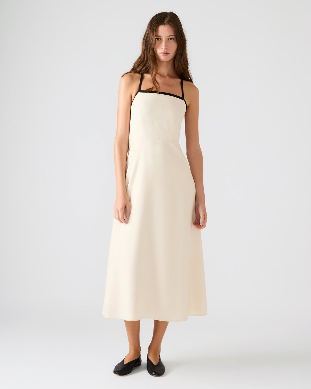 RIYAN Natural Women's Flowy Strappy Crossback Maxi Dress - Steve Madden
