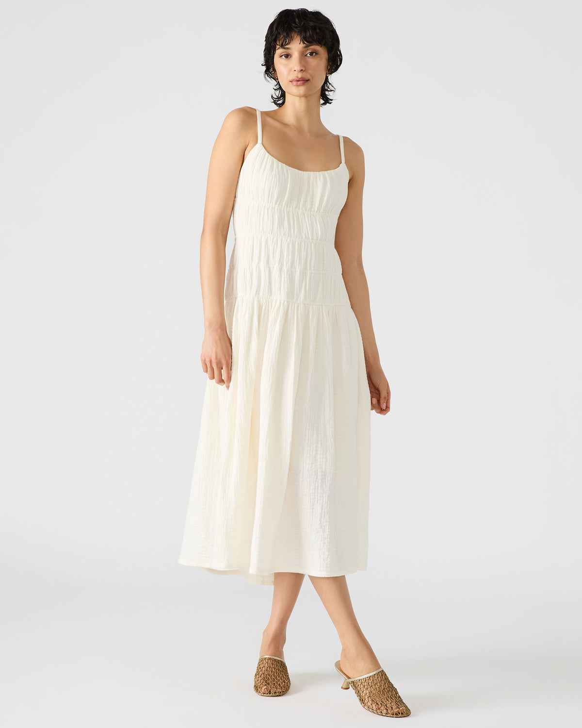 TOBY Ivory Maxi Flowy Bow Women's Dress - Steve Madden