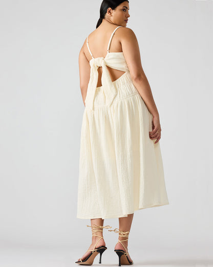 TOBY Ivory Maxi Flowy Bow Women's Dress - Steve Madden