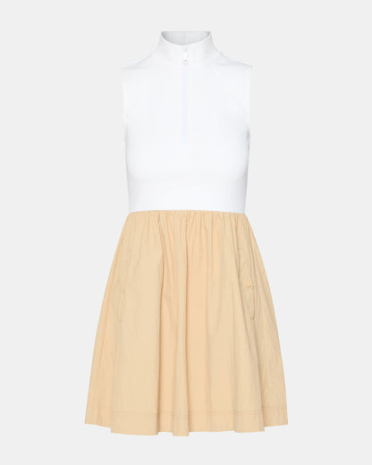 LYON Taupe Women's Collared Sleeveless Flowy Dress - Steve Madden