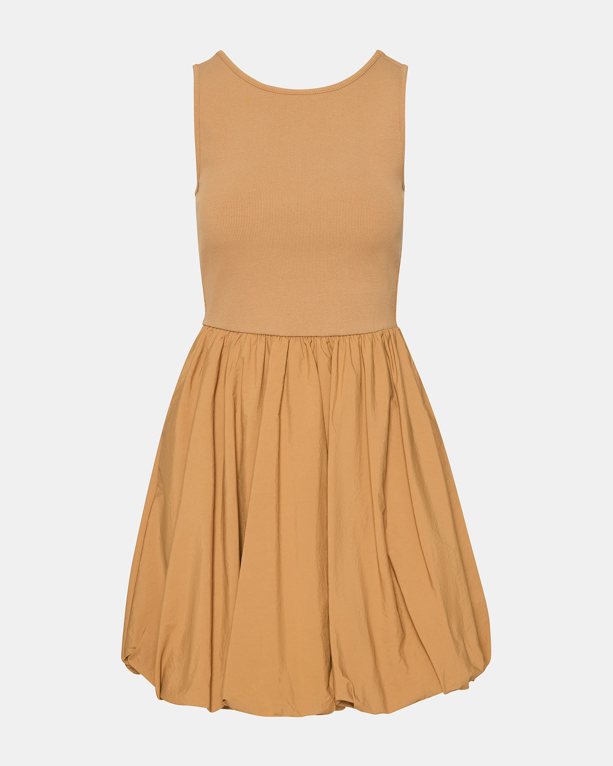 PALERMO Camel Women's Mini Bubble-Hem Dress - Steve Madden