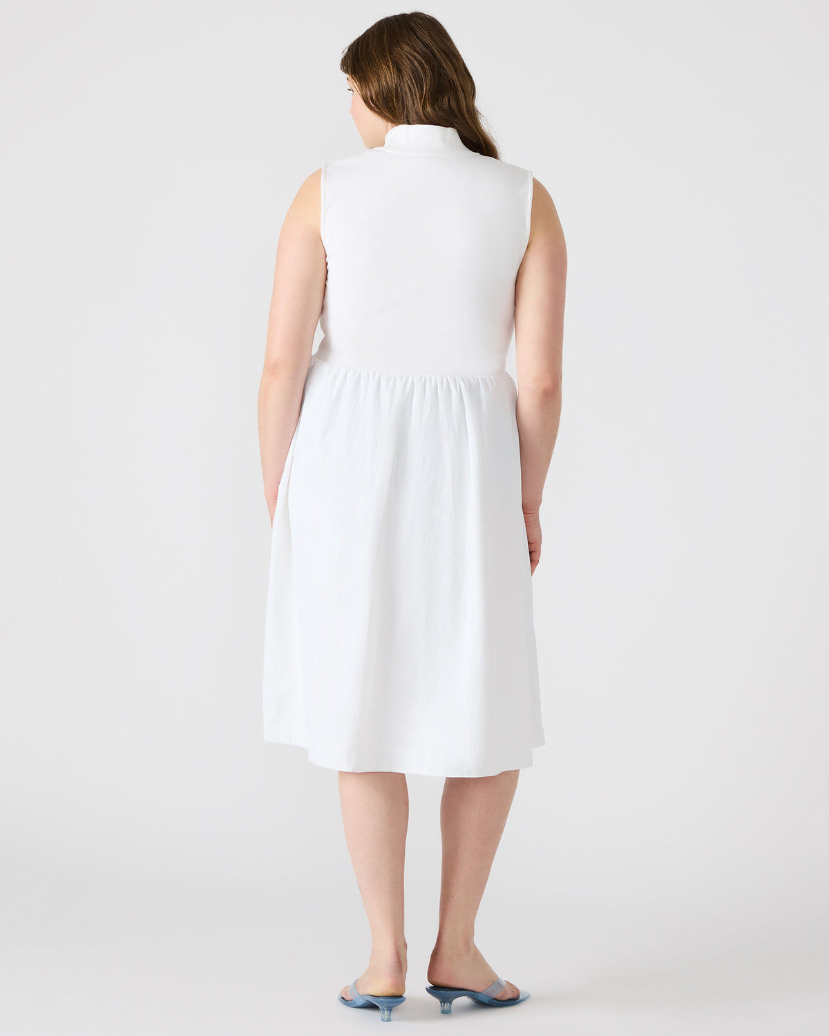 BERLIN White Women's Mock Neck Midi Dress - Steve Madden