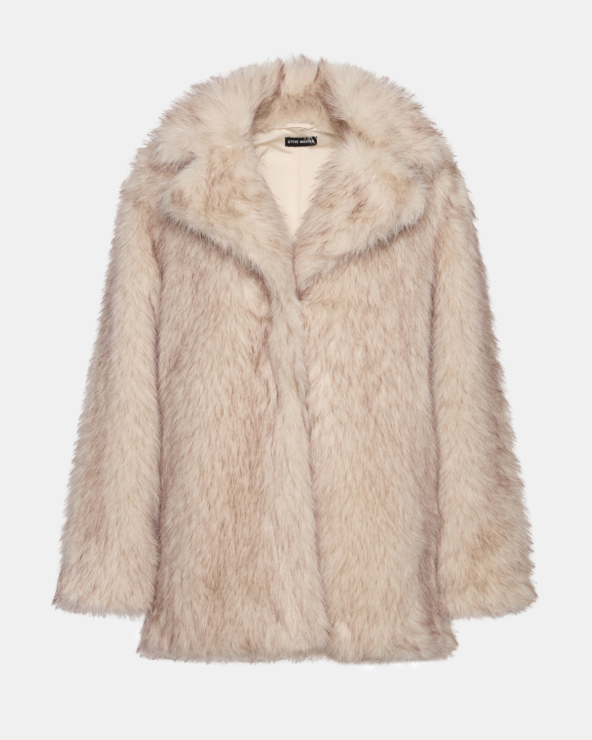 KINDRA Natural Faux Fur Collared Women's Coat - Steve Madden