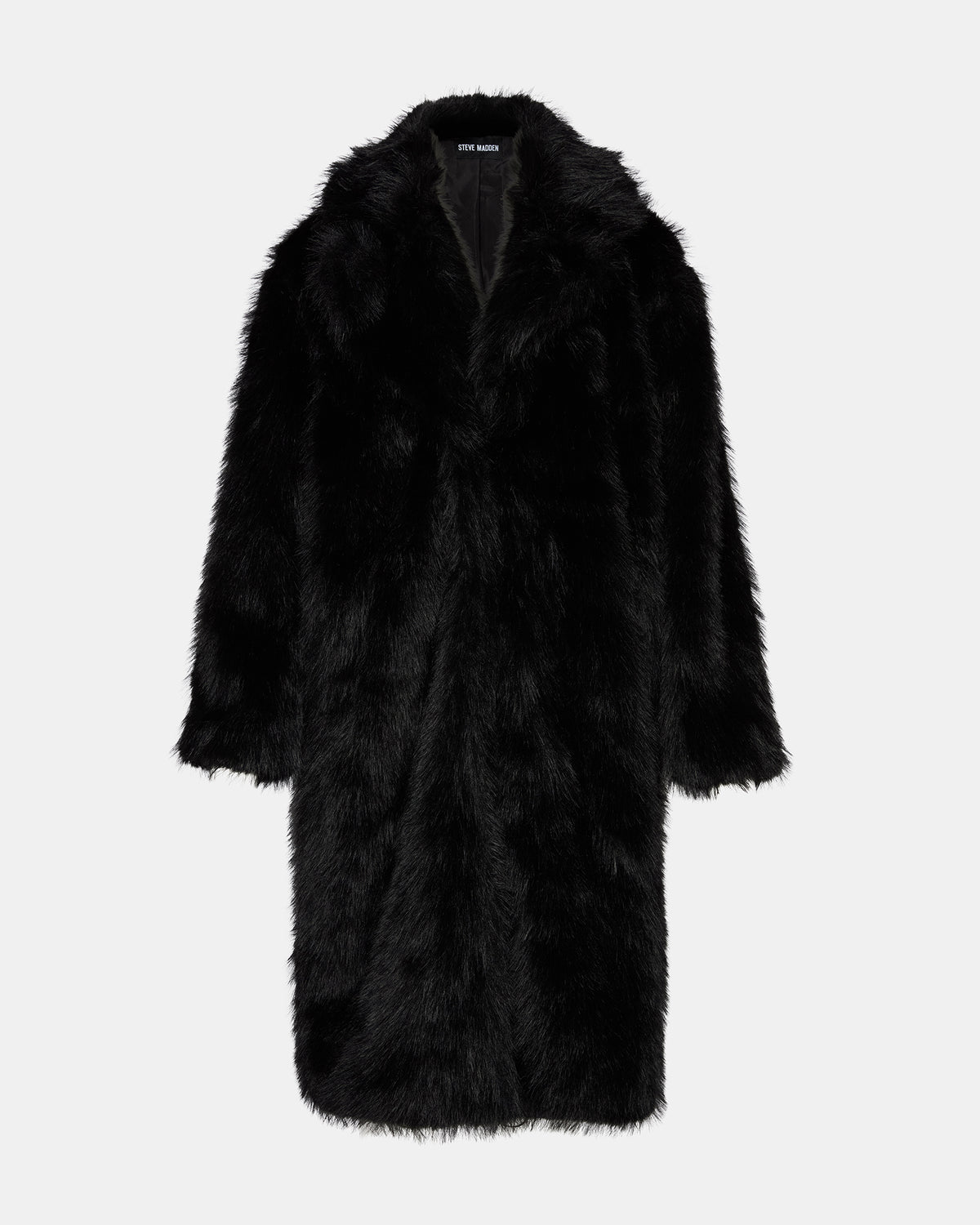 LARKIN Black Long-Sleeved Faux Fur Women's Coat - Steve Madden