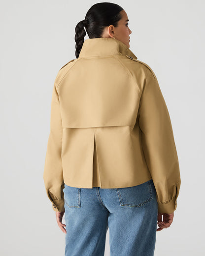 KAYLEE Medium Khaki Long-Sleeved Button-Up Women's Jacket - Steve Madden