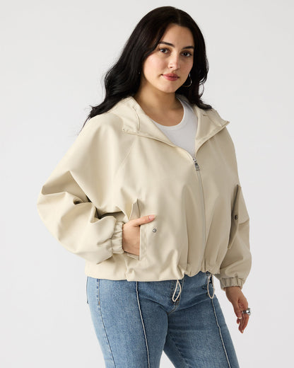 LUMI Bone Women's Faux Leather Hooded Jacket - Steve Madden