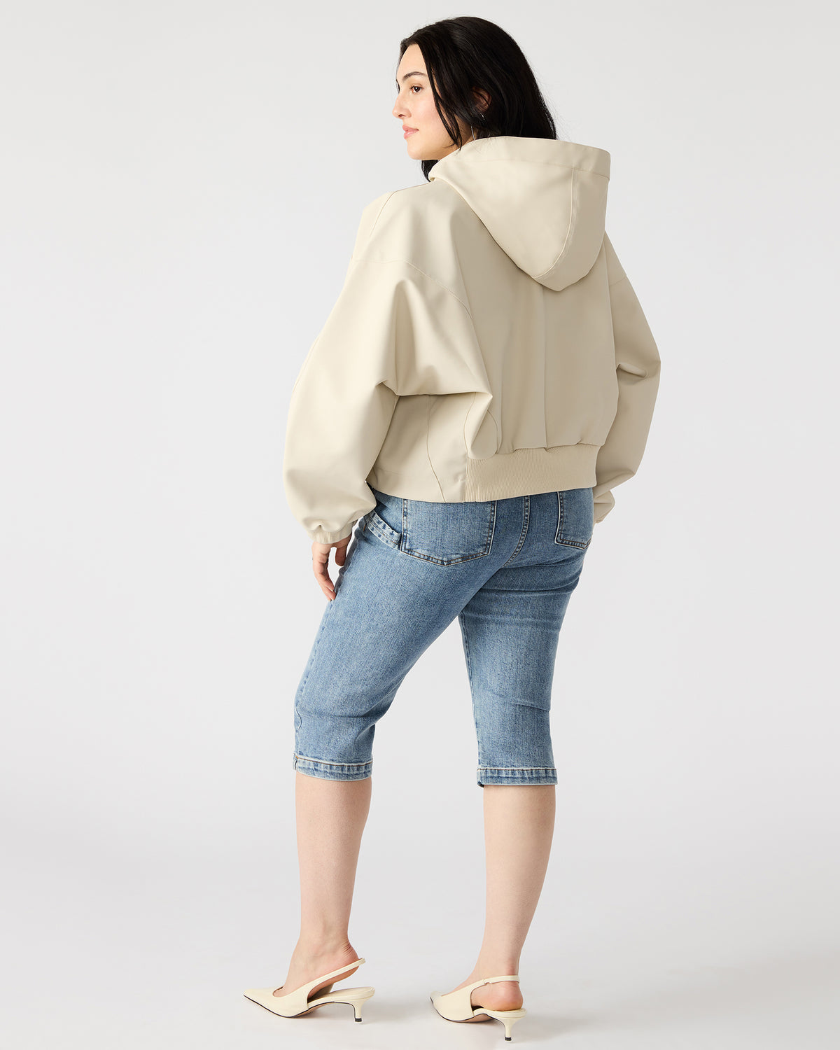 LUMI Bone Women's Faux Leather Hooded Jacket - Steve Madden