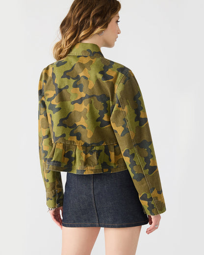 SLOAN Camouflage Long-Sleeved Zip-Up Women's Jacket - Steve Madden