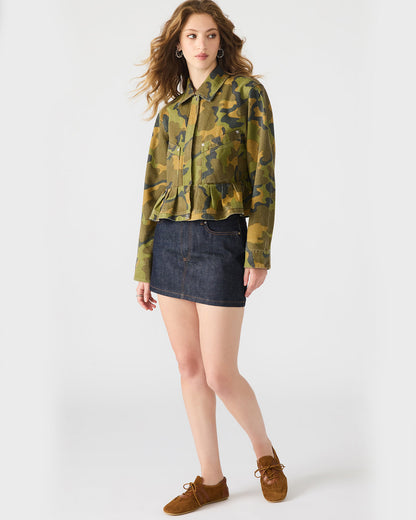SLOAN Camouflage Long-Sleeved Zip-Up Women's Jacket - Steve Madden