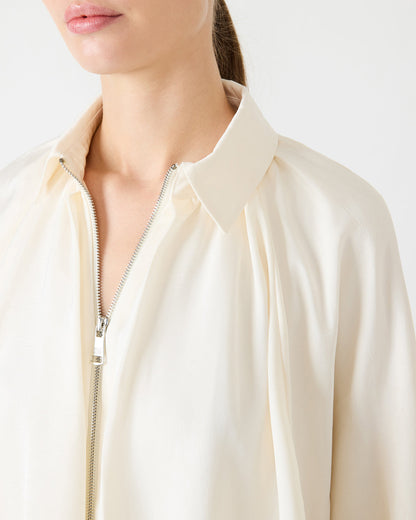 ASPEN Cream Long-Sleeved Zip-Up Puffed Bomber Women's Jacket - Steve Madden