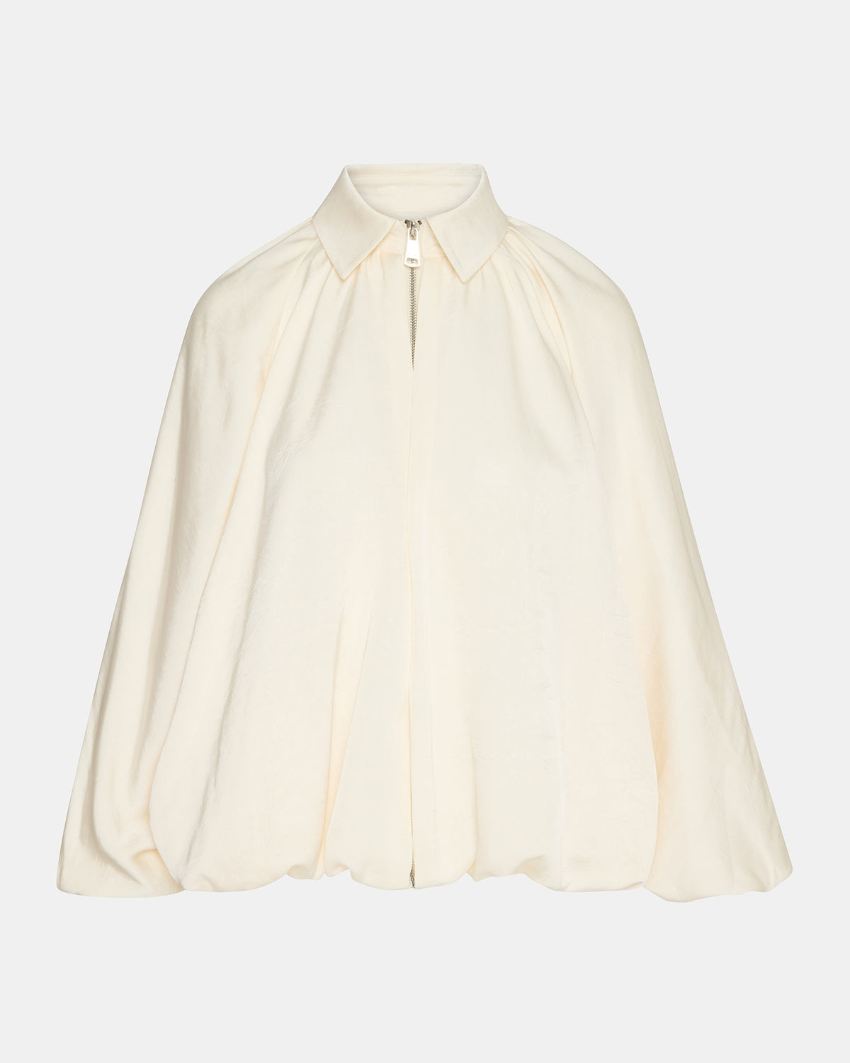 ASPEN Cream Long-Sleeved Zip-Up Puffed Bomber Women's Jacket - Steve Madden