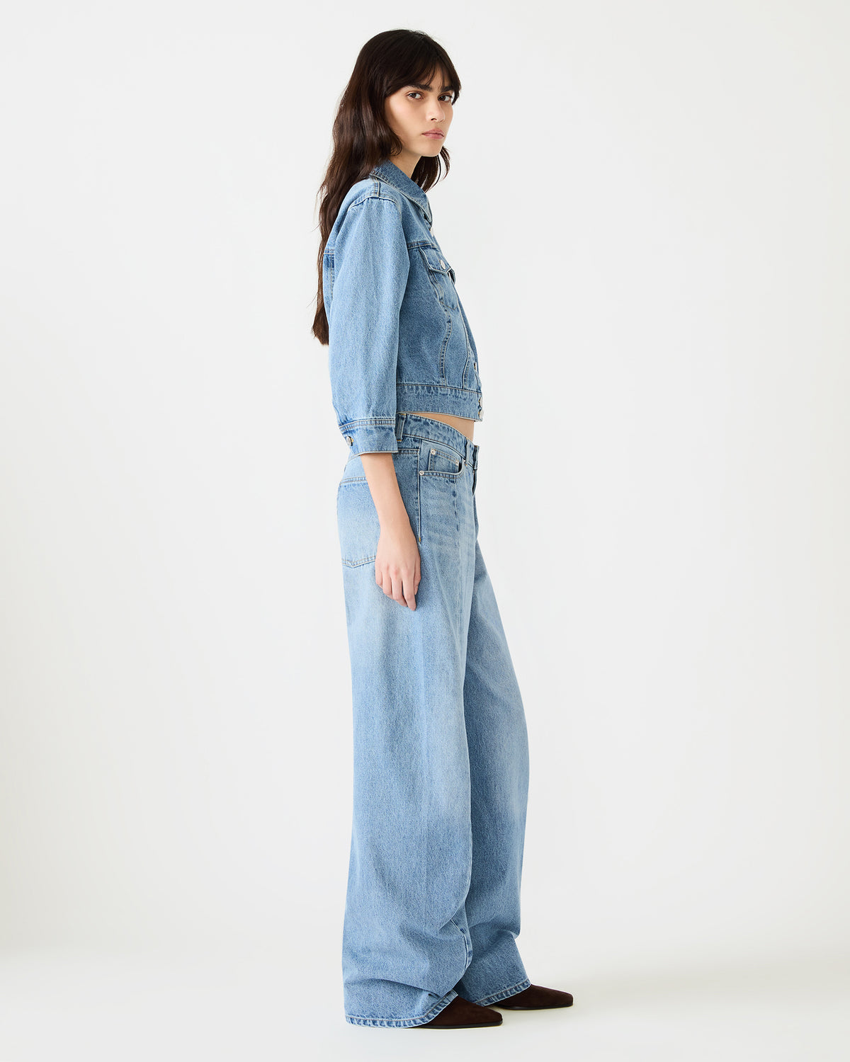 RALEIGH Forever Blue Long-Sleeved Button-Up Denim Women's Jacket - Steve Madden