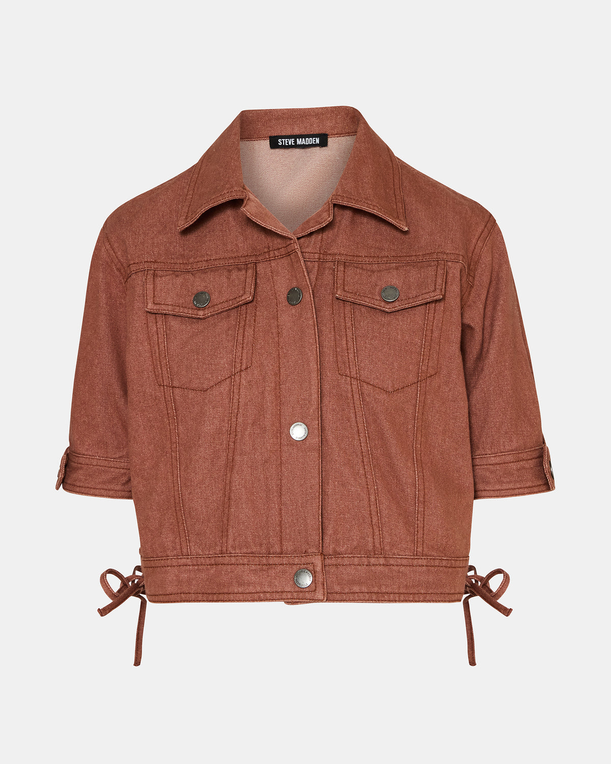 BLU Rust Short-Sleeved Denim Button-Up Women's Jacket - Steve Madden