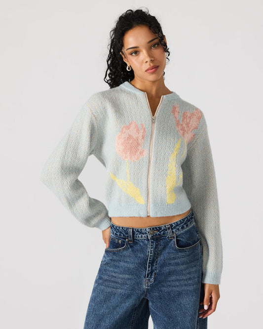 JENA Multi Long-Sleeved Zip-Up Women's Sweater Jacket - Steve Madden
