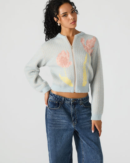 JENA Multi Long-Sleeved Zip-Up Women's Sweater Jacket - Steve Madden