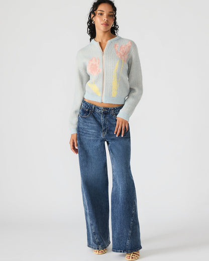JENA Multi Long-Sleeved Zip-Up Women's Sweater Jacket - Steve Madden