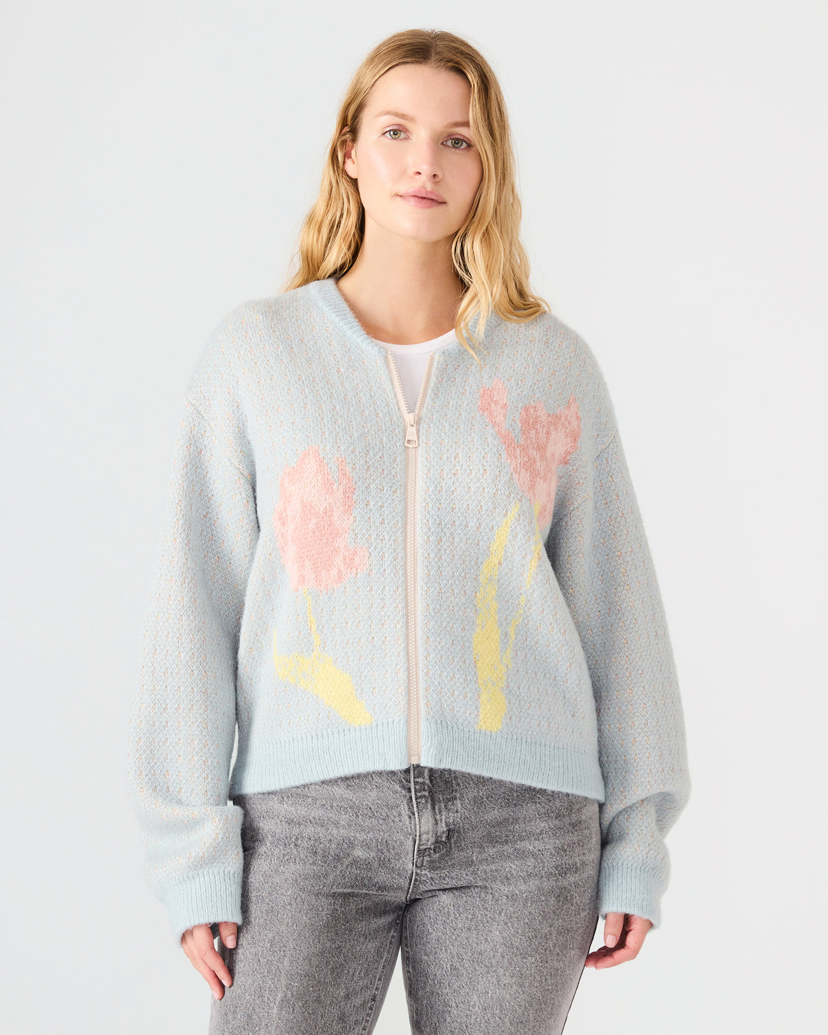 JENA Multi Long-Sleeved Zip-Up Women's Sweater Jacket - Steve Madden