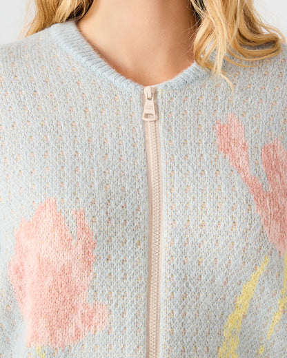JENA Multi Long-Sleeved Zip-Up Women's Sweater Jacket - Steve Madden