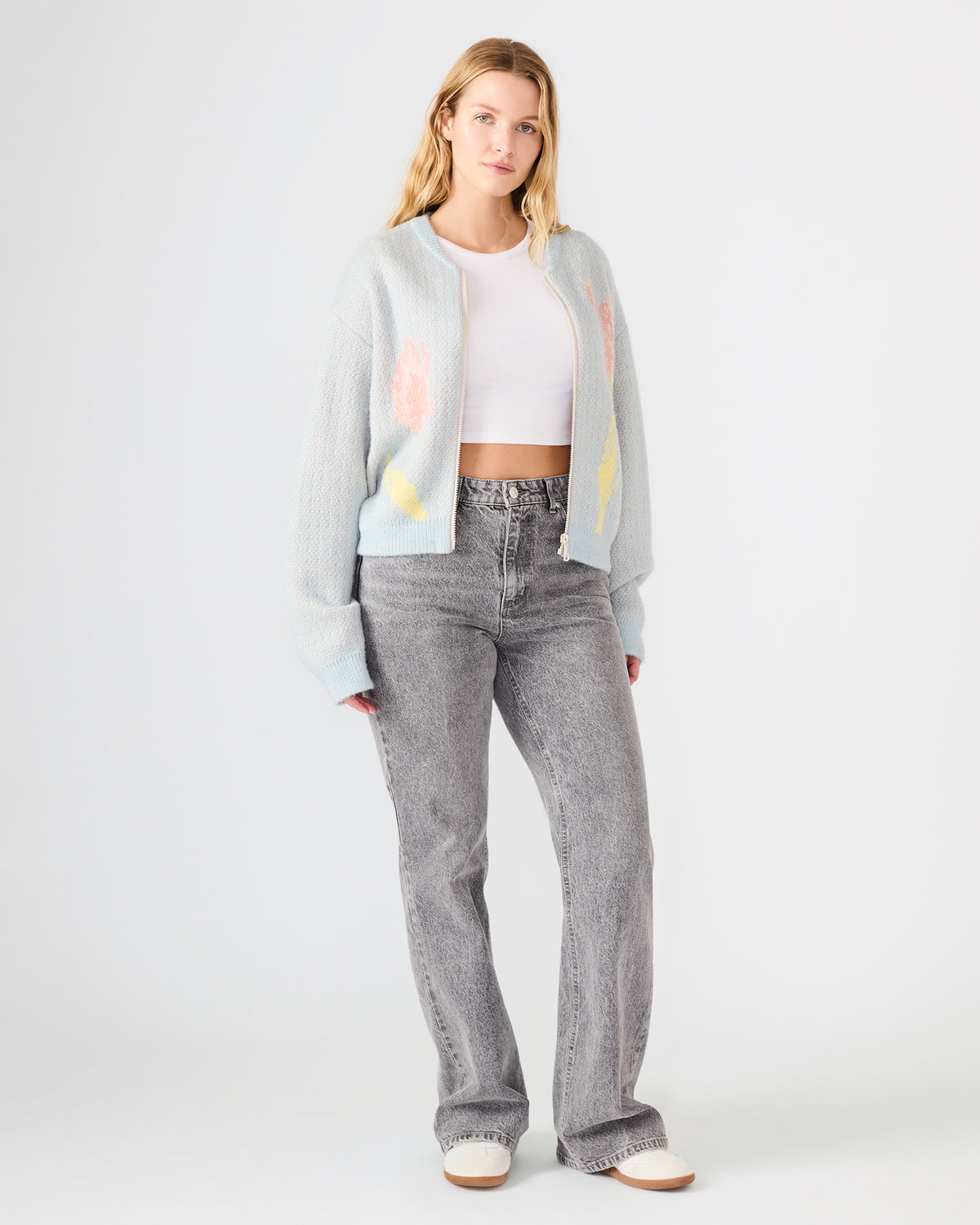 JENA Multi Long-Sleeved Zip-Up Women's Sweater Jacket - Steve Madden