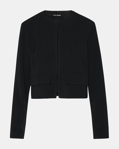 SERENEA Black Women's Long-Sleeved Open-Front Blazer - Steve Madden