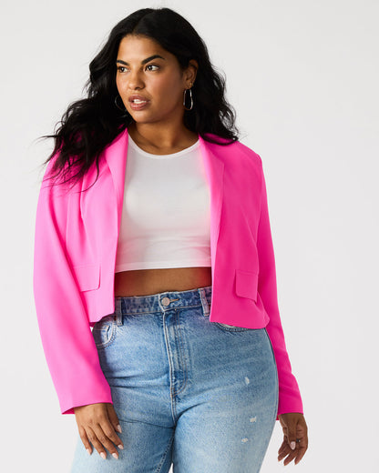 SERENEA Hot Pink Women's Long-Sleeved Open-Front Blazer - Steve Madden