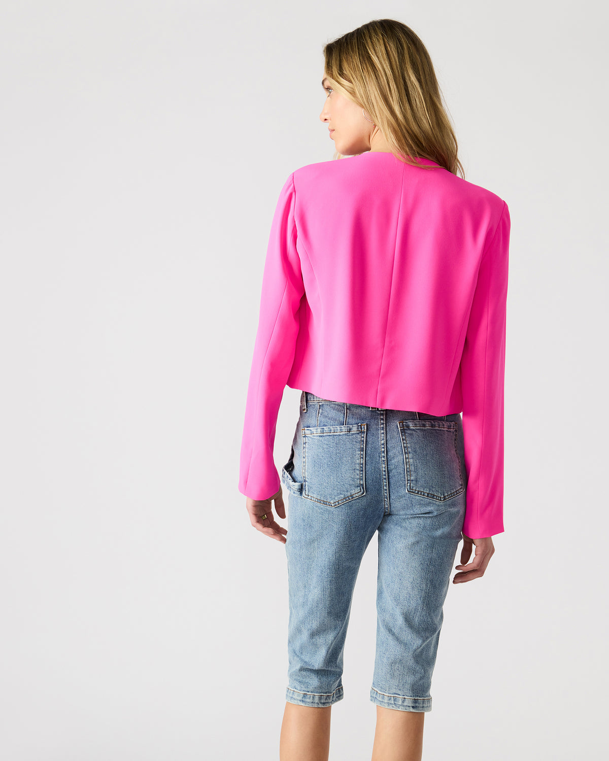 SERENEA Hot Pink Women's Long-Sleeved Open-Front Blazer - Steve Madden