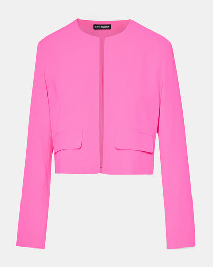 SERENEA Hot Pink Women's Long-Sleeved Open-Front Blazer - Steve Madden