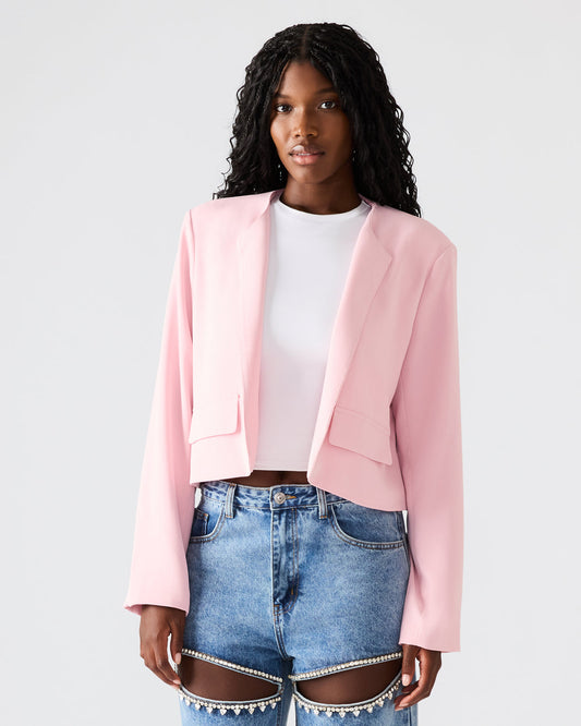 SERENEA Powder Puff Women's Long-Sleeved Open-Front Blazer - Steve Madden